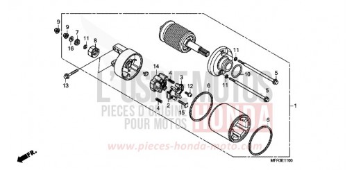 STARTER MOTOR VT1300CXA de 2010